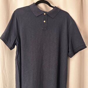 J.Crew 100% Cotton Polo Shirt - Large - Blue